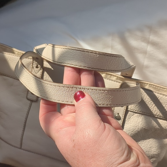 Fossil Ivory Tote Purse Bag - Picture 7 of 16